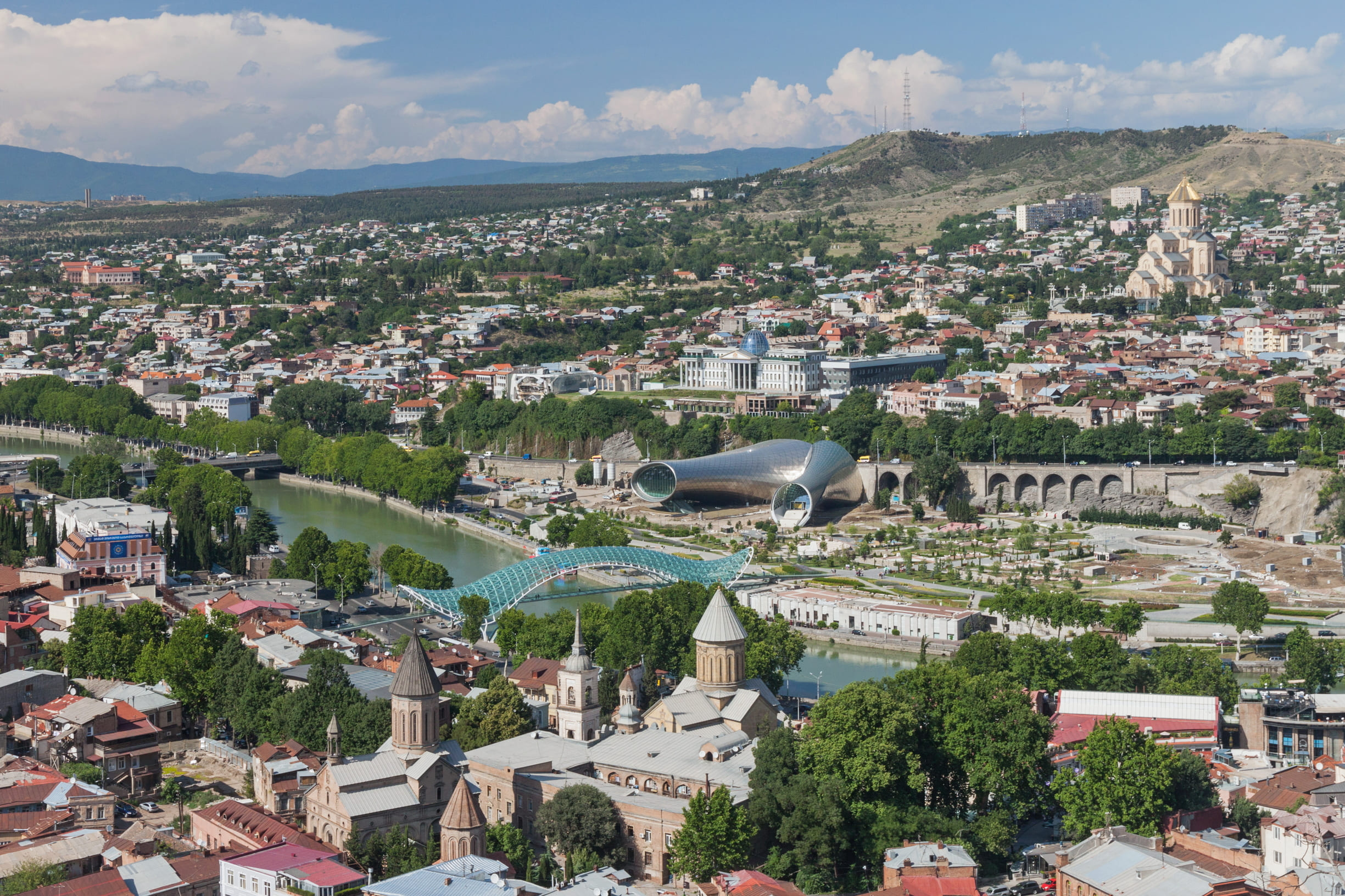 Tbilisi Narikala aerial view, Georgia